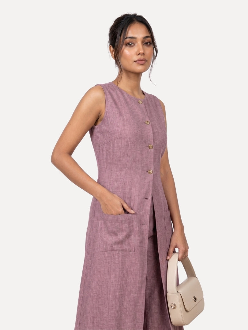 Exude Luxe Linen Set Lilac