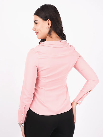 Exude Ruffle Button Top Tops