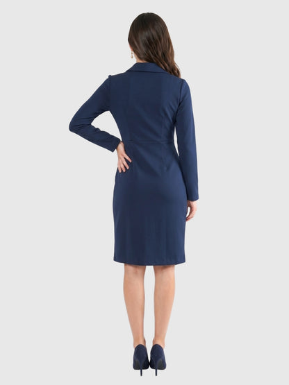 Exude Blush Noir Dual-Tone Blazer Dress