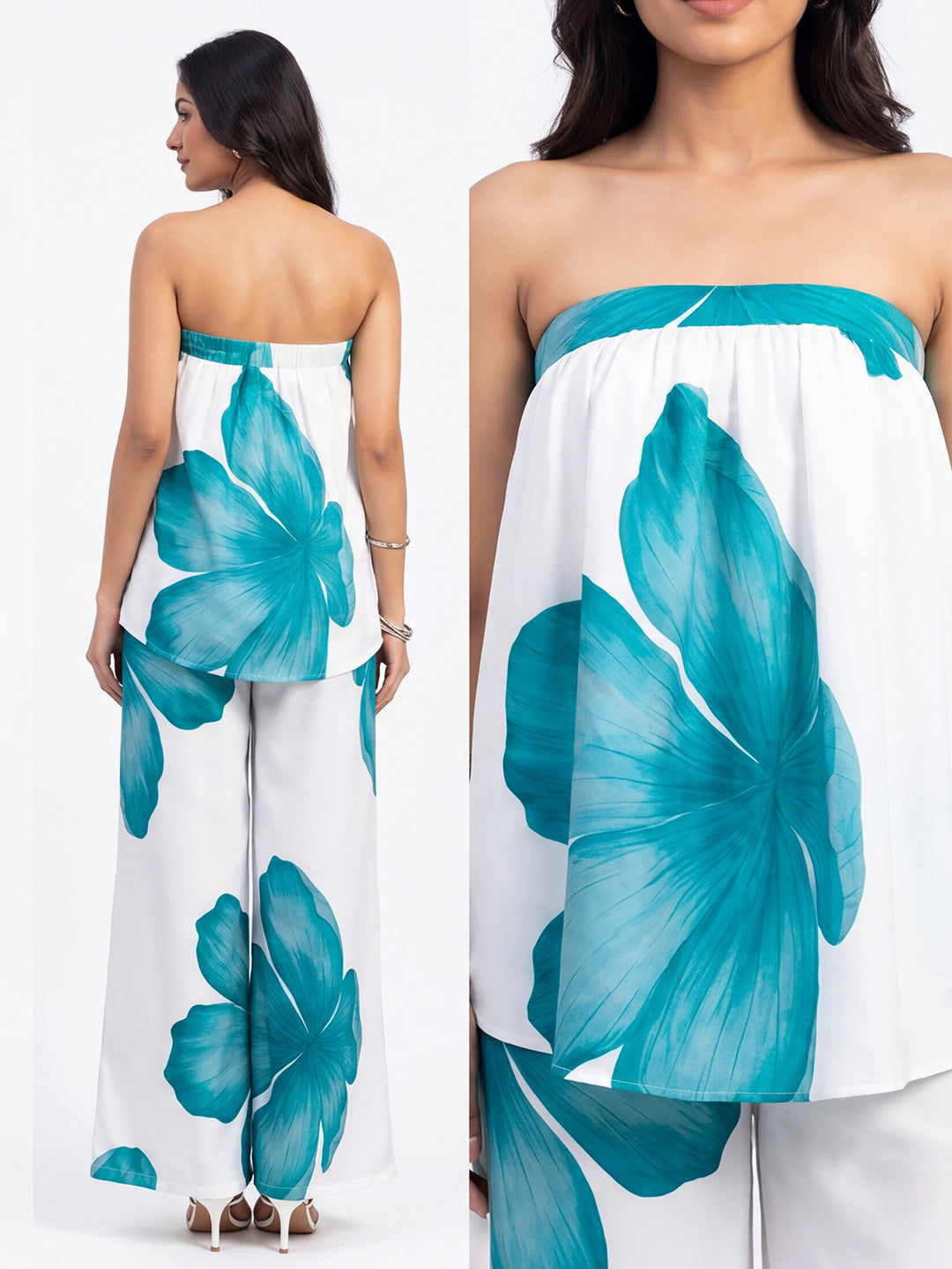 Exude Azure Bloom Co-Ord Set