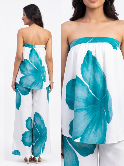 Exude Azure Bloom Co-Ord Set