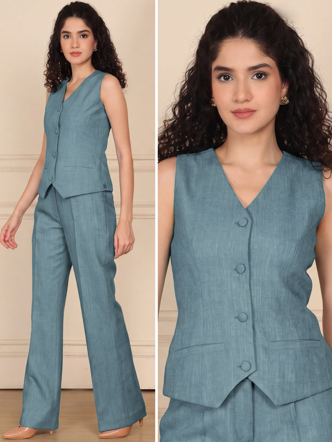 Exude Linen Power Pair (Blue)