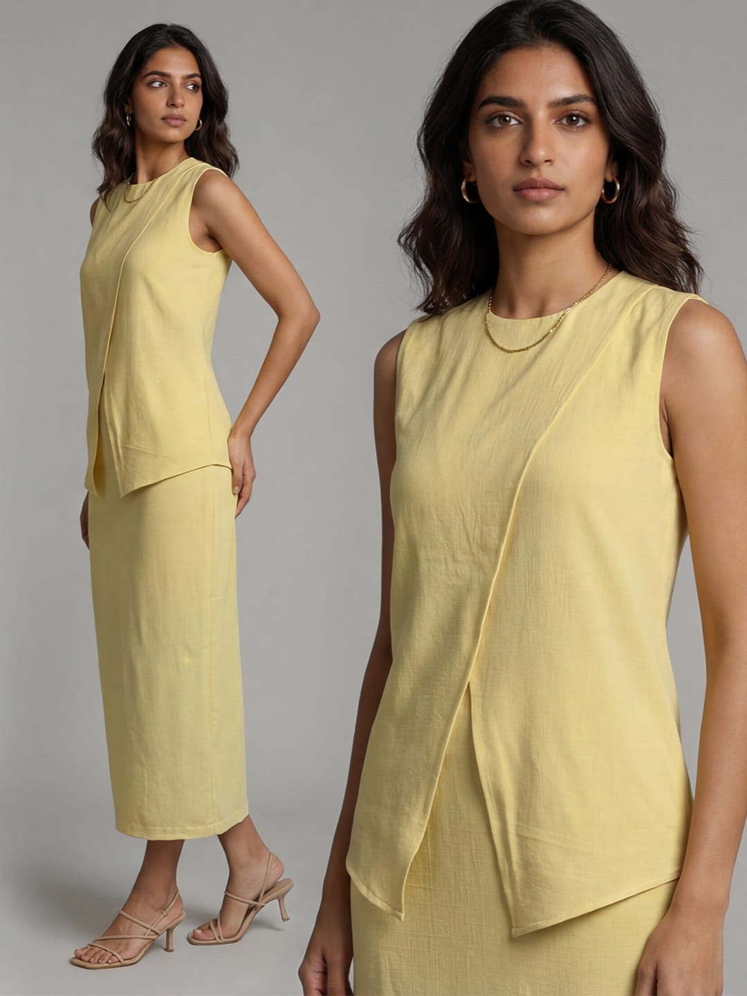 Exude Sunset Sorbet Asymmetric Co-ord Set
