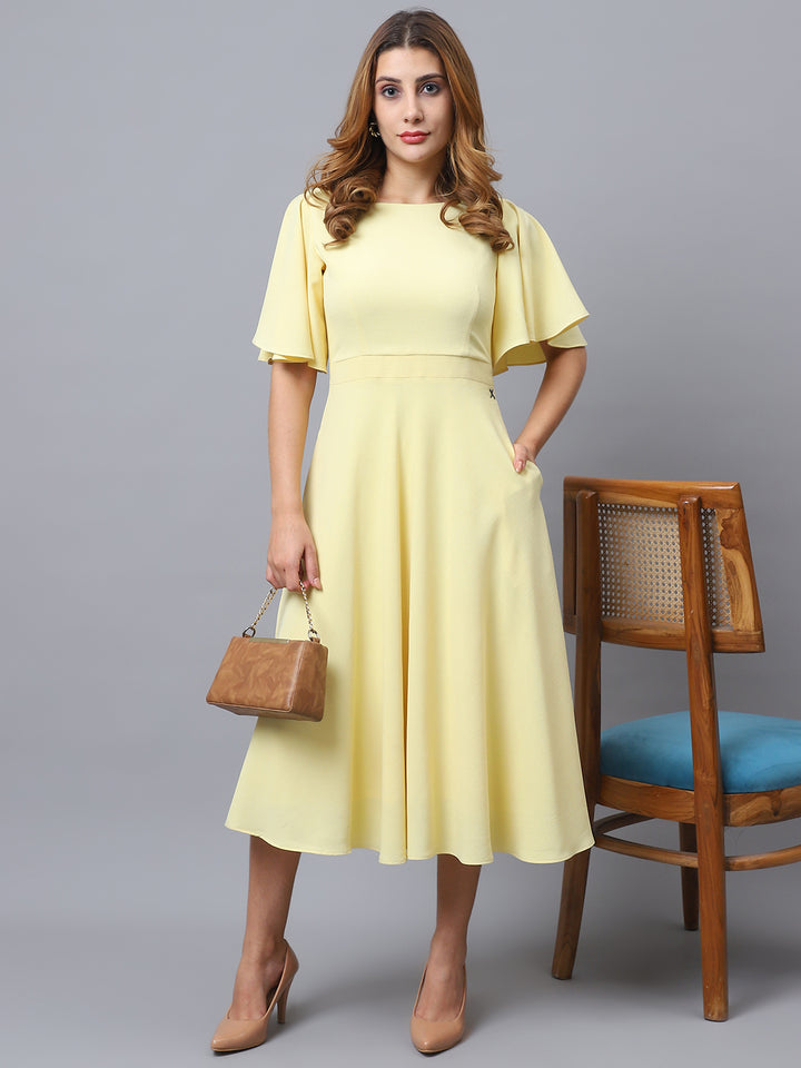 Exude Linen Bloom Midi Dress 