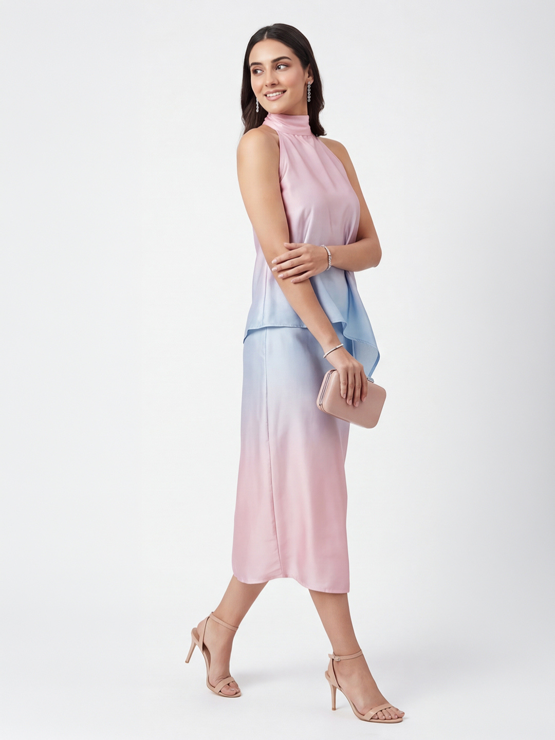 Exude Blush Ombre Halter Top