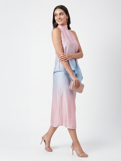 Exude Blush Ombre Halter Top