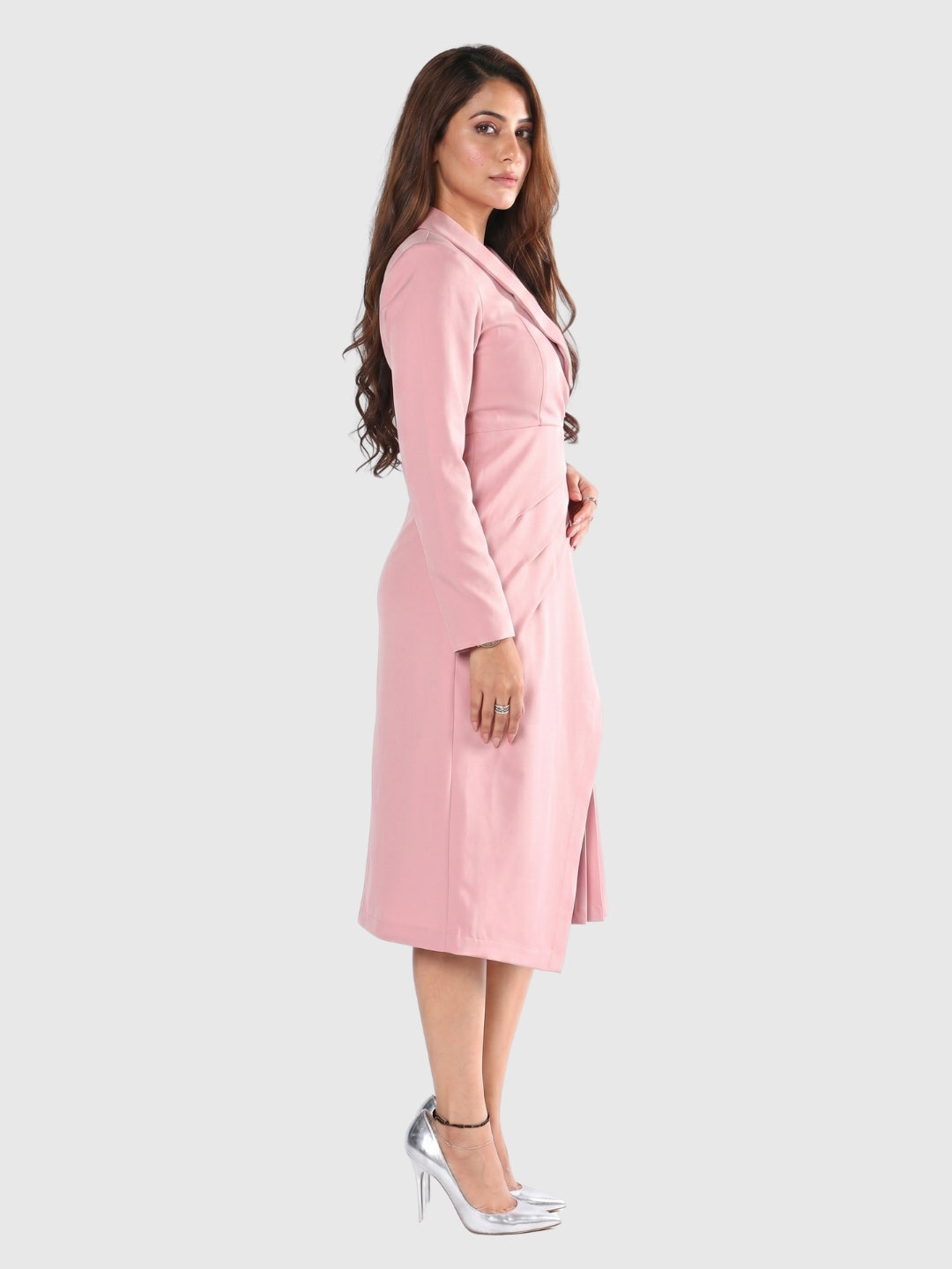 Exude Blush Aura Wrap Midi Dress