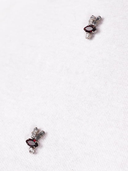Exude Embellished Rib Knit Top T-Shirts