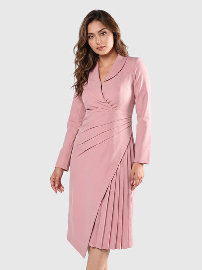 Exude Blush Aura Wrap Midi Dress