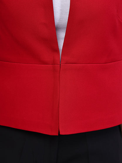 Exude Reign Peplum Short Blazer (Red)