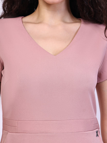 Exude Composure Sheath Dress (Dusky Pink)