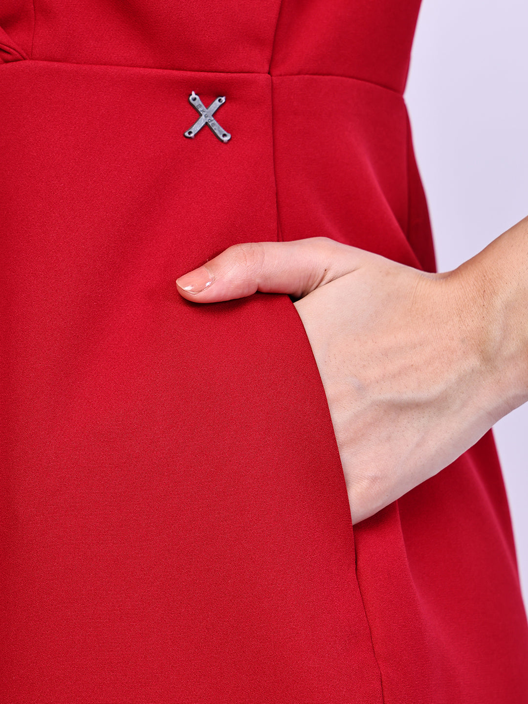 Exude Wonder Blazer Sheath Dress (Red)