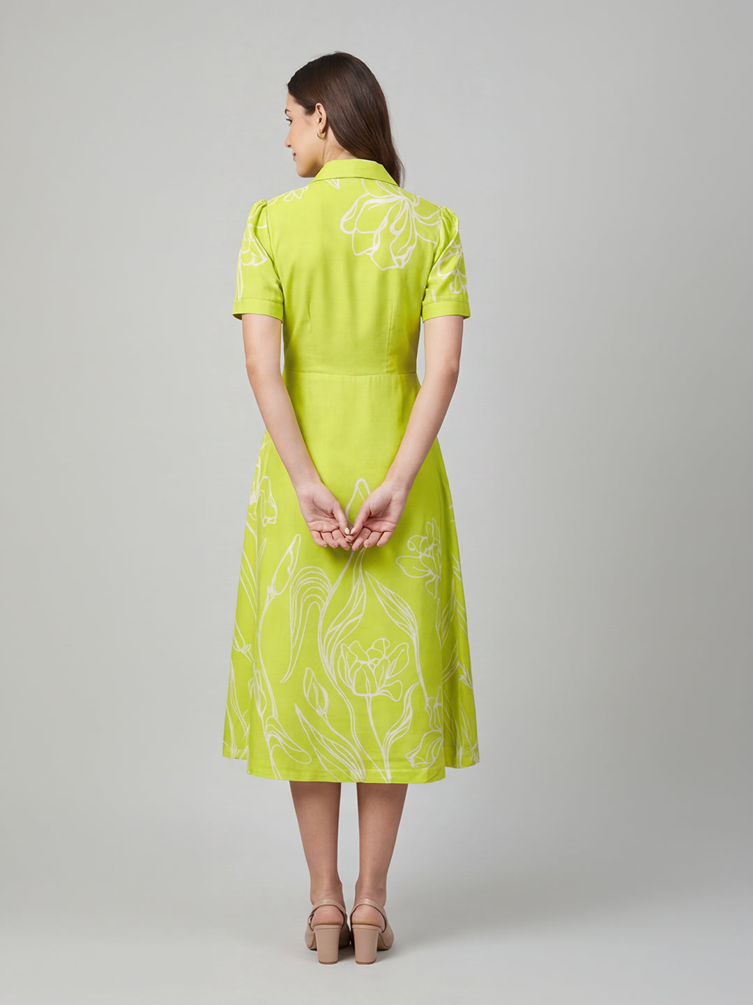Citrus Garden Shirt Dress