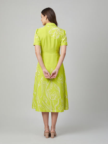 Citrus Garden Shirt Dress