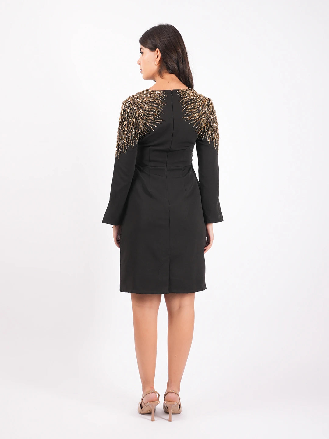 Exude Black Luxe Embellished Dress 