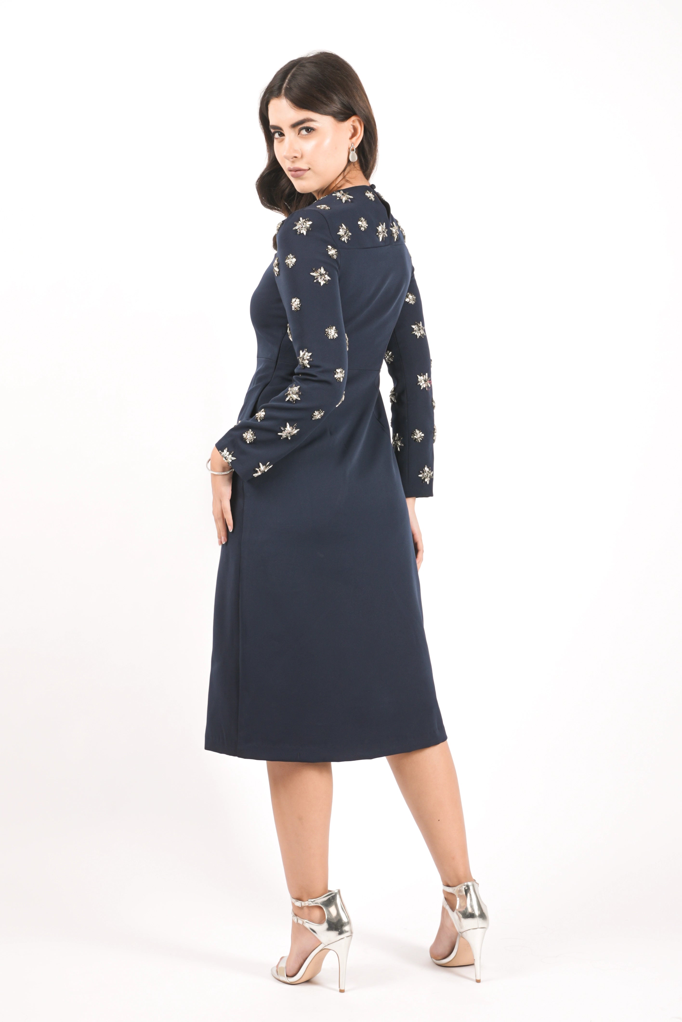 Exude Midnight Stellar Embellished Dress 