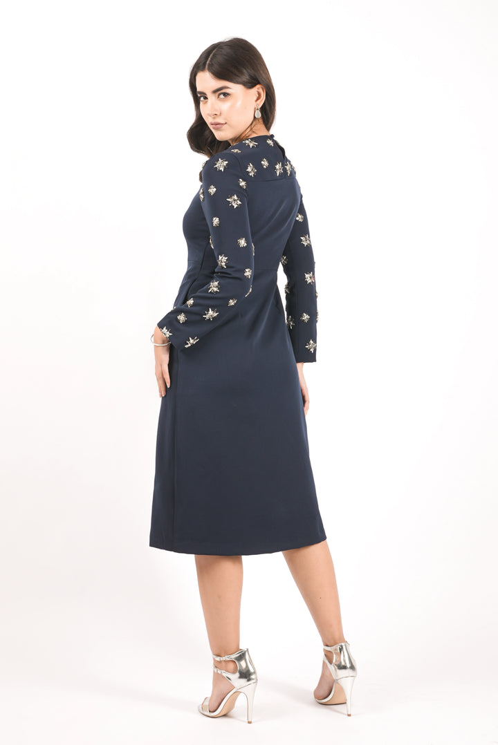 Exude Midnight Stellar Embellished Dress 