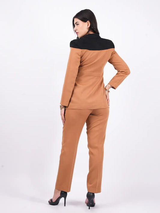 Exude Power Play Blazer set with tapered straight pants