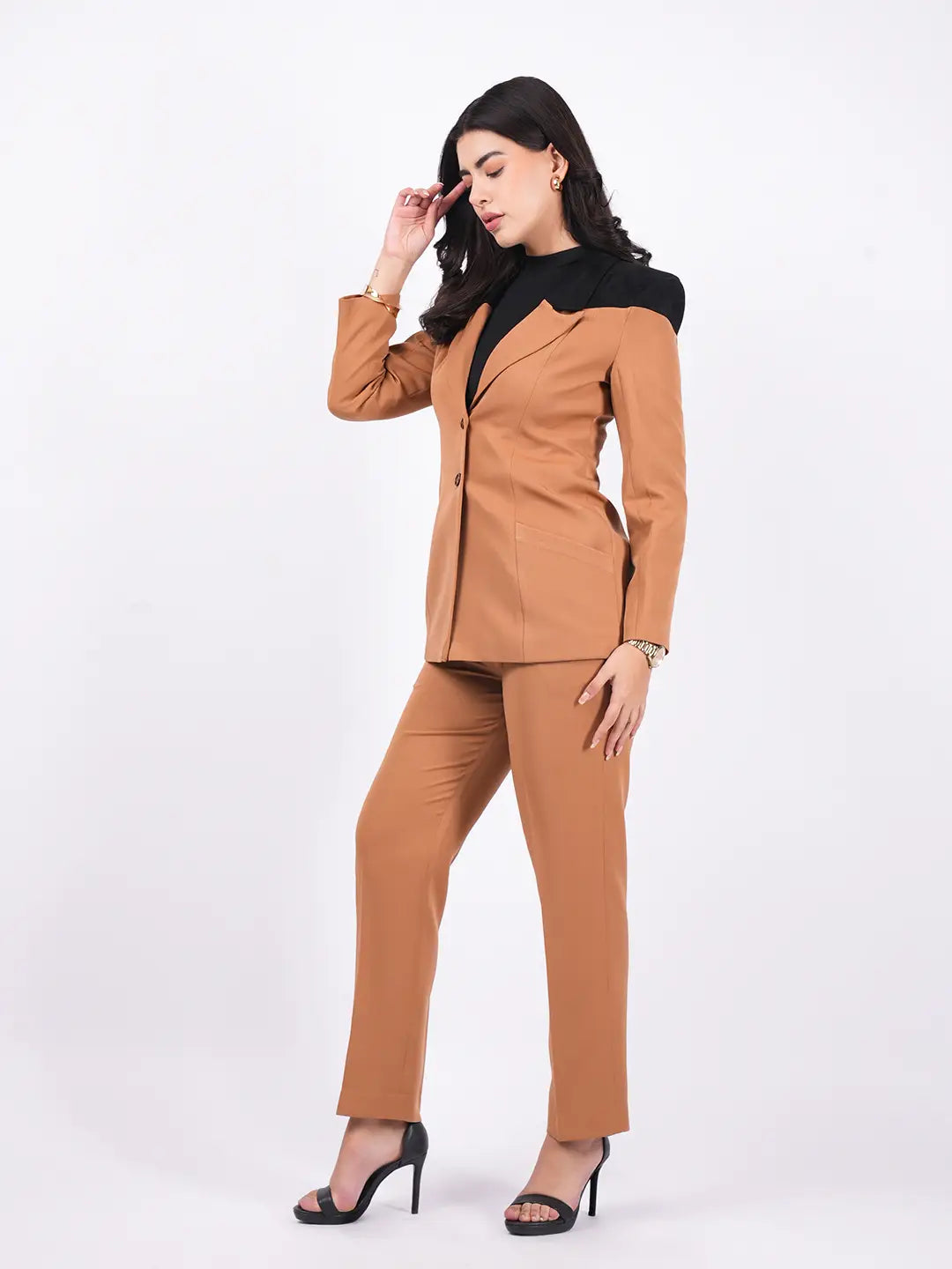 Exude Power Play Blazer set with tapered straight pants Co-ord Sets