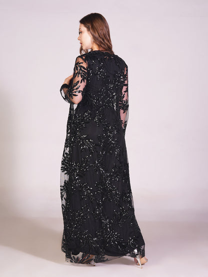 Midnight Embellished Cape Co Ord Set
