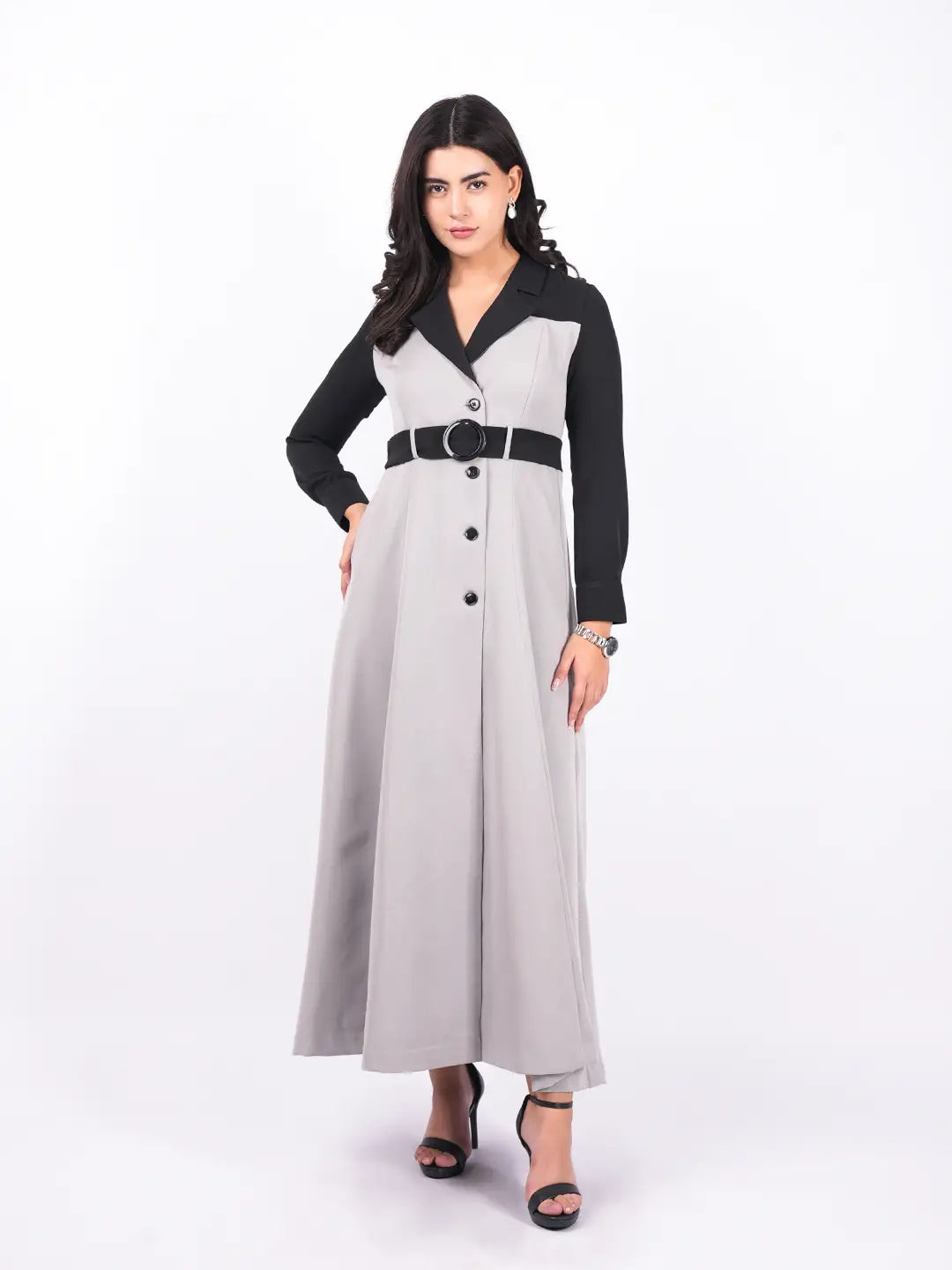 Exude Runway Trench Dress Dresses