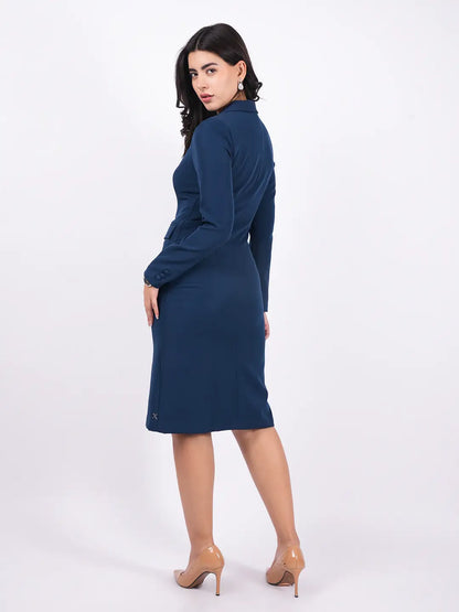 Exude Classic Navy Blazer Dress Dresses