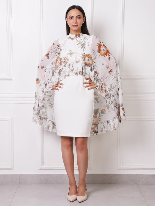 Exude Flora Cape Dress