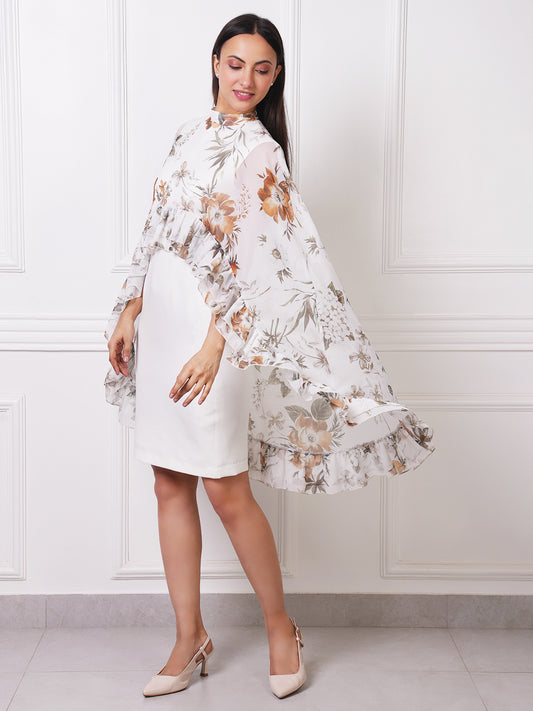 Exude Flora Cape Dress