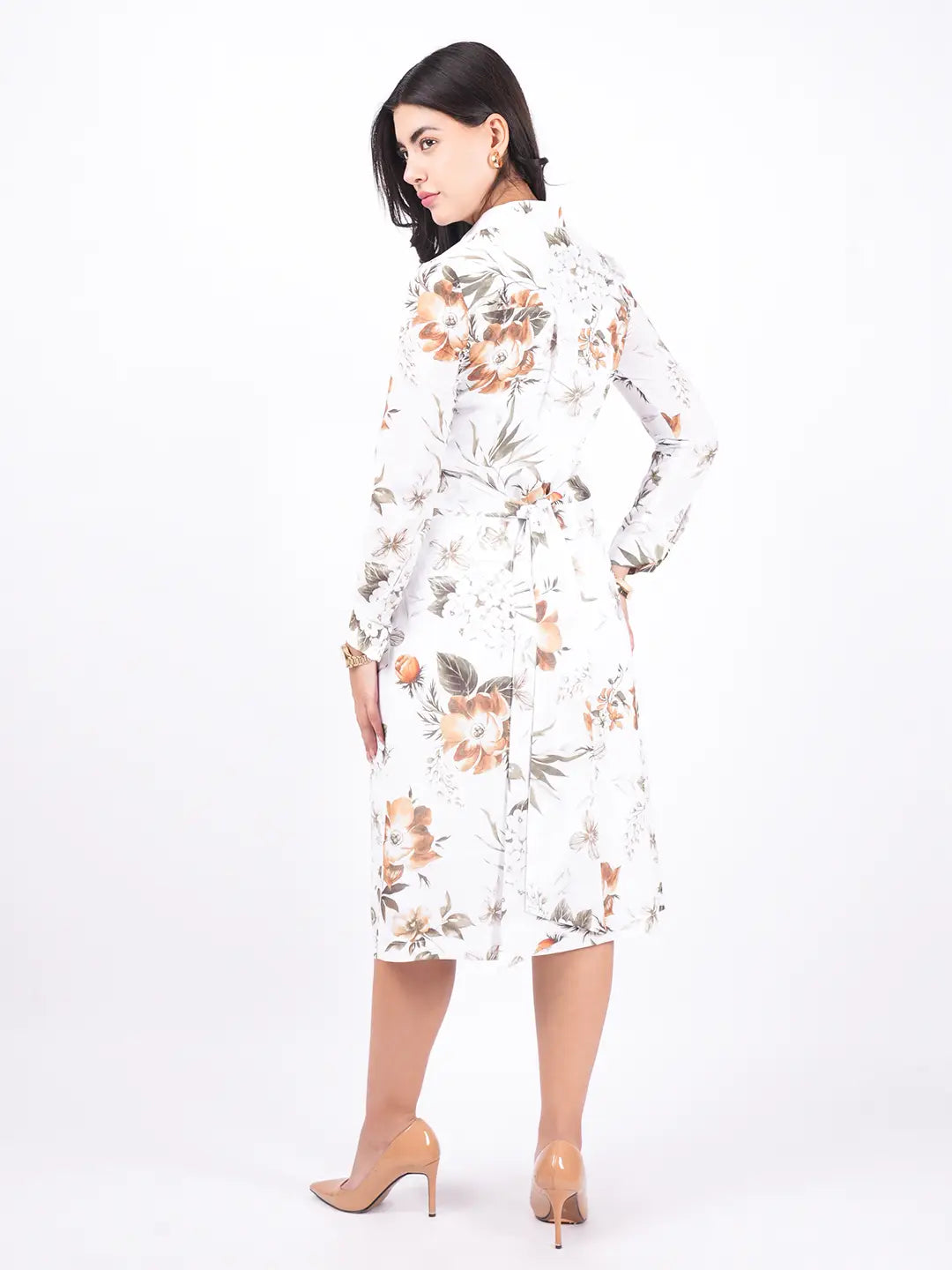 Exude Meadowlight Floral Midi Dress Dresses