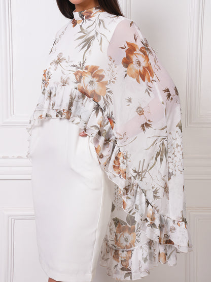Exude Flora Cape Dress