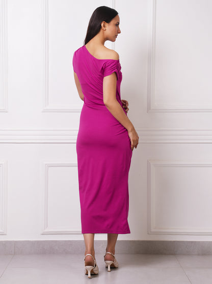 Exude Vivienne Ruched Midi Dress