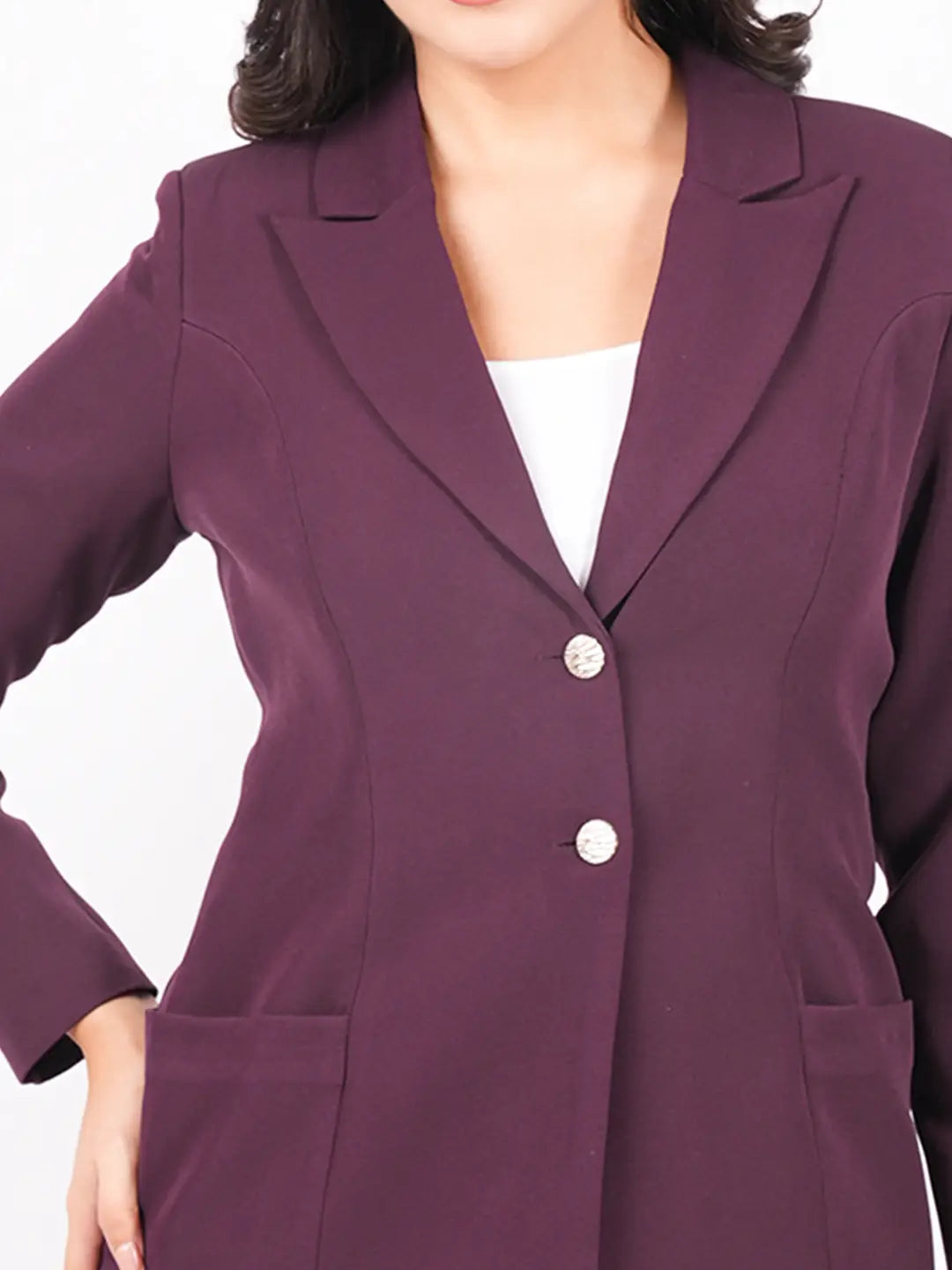 Exude Plum Authority Blazer Blazers