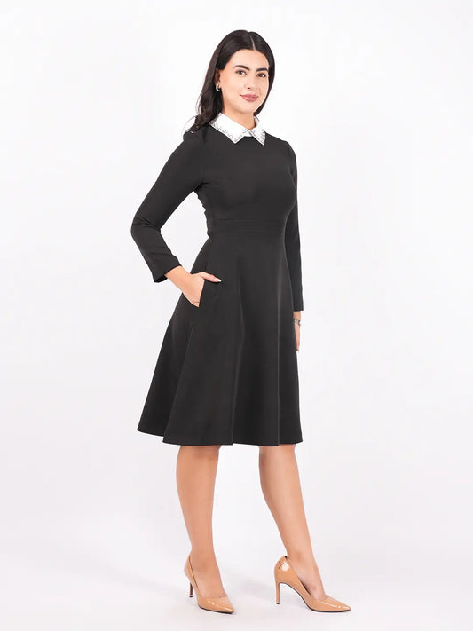 Exude Stardust Collar Dress