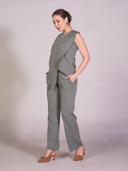 Exude Unbreakable Marina Overlay Co-ord Set (Pista Green)