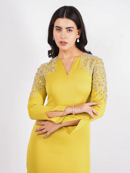 Exude Soleil Grace Hand-Embroidered Dress Dresses