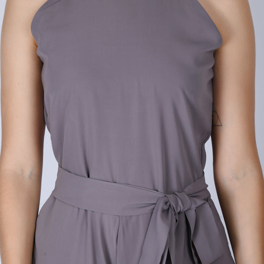 Exude Splendidness Extra Wide-Leg Jumpsuit (Lilac Grey)