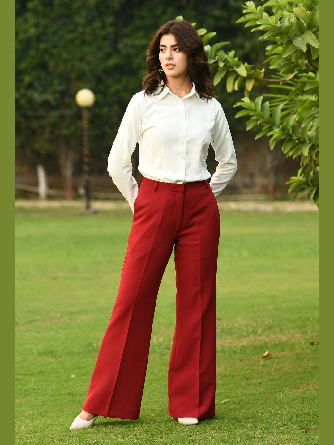 Exude Charisma Long Sleeves Formal Shirt White Shirts