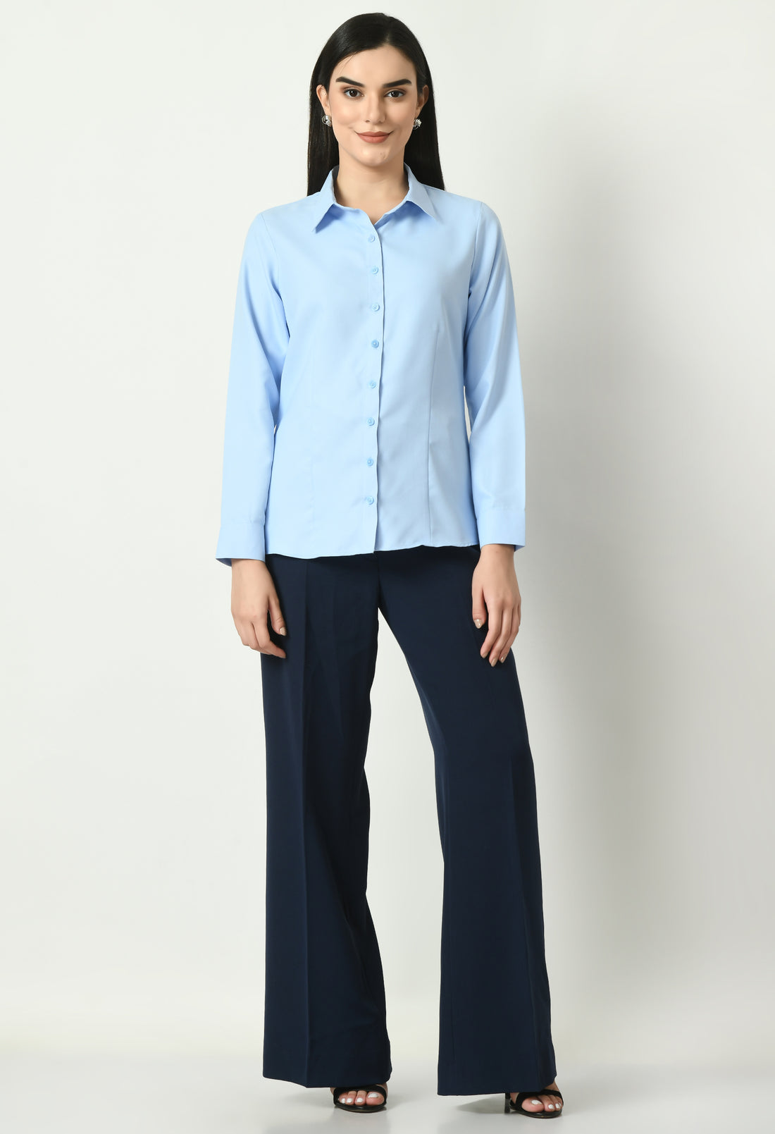 Exude Charisma Long Sleeves Formal Shirt (Blue)