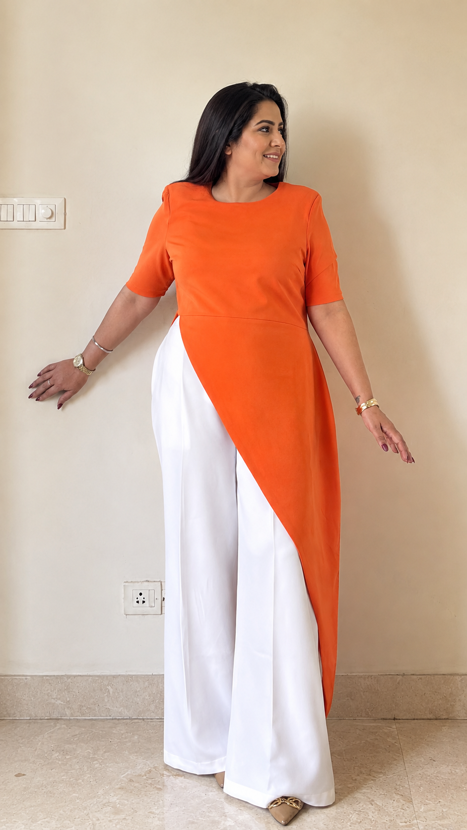 Sunrise Asymmetric Tunic &amp; Palazzo Co-ord Set
