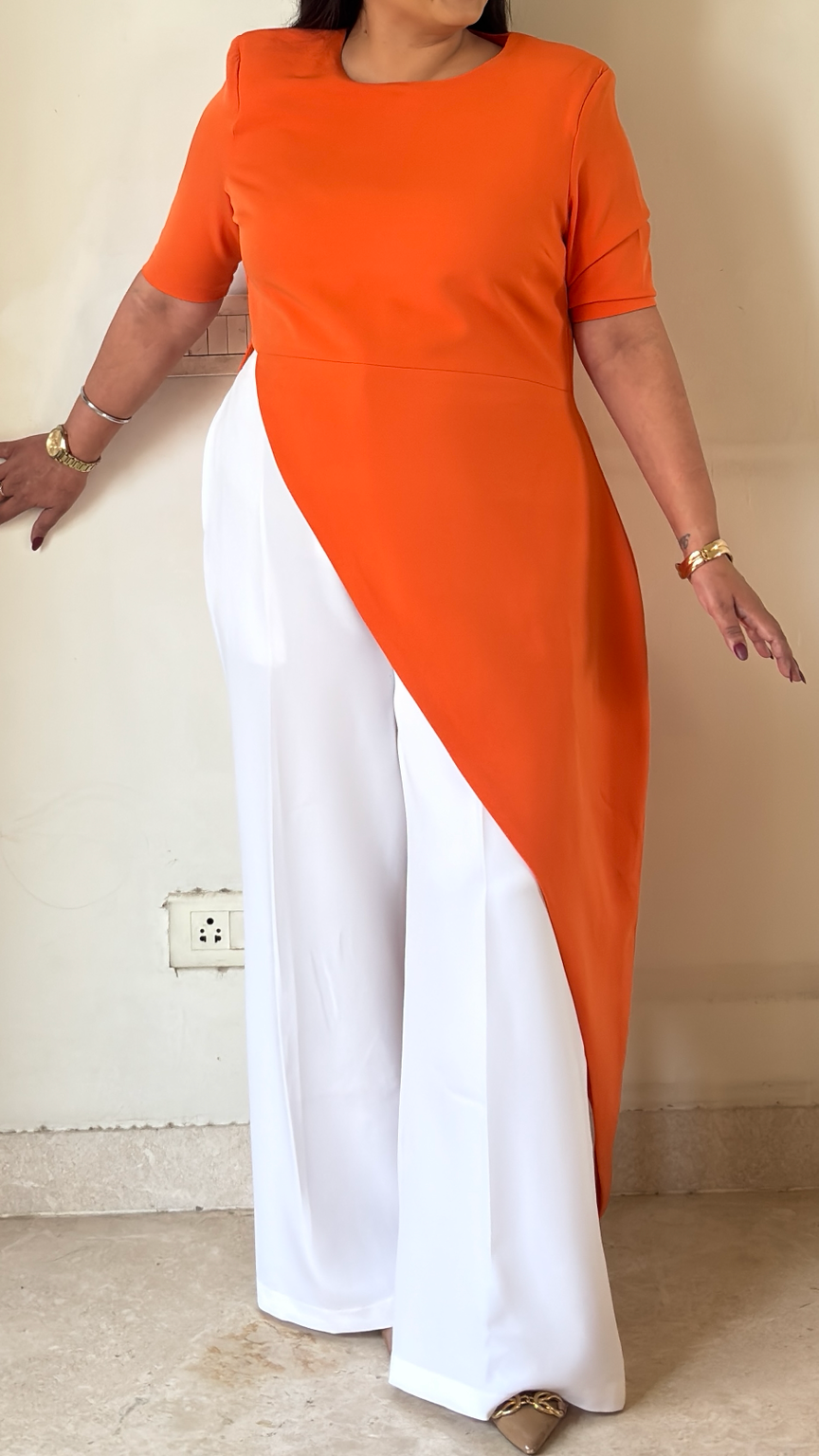 Sunrise Asymmetric Tunic &amp; Palazzo Co-ord Set