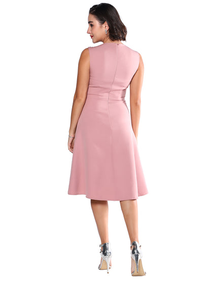 Exude Blush Grace Embellished A-Line Dress Dresses