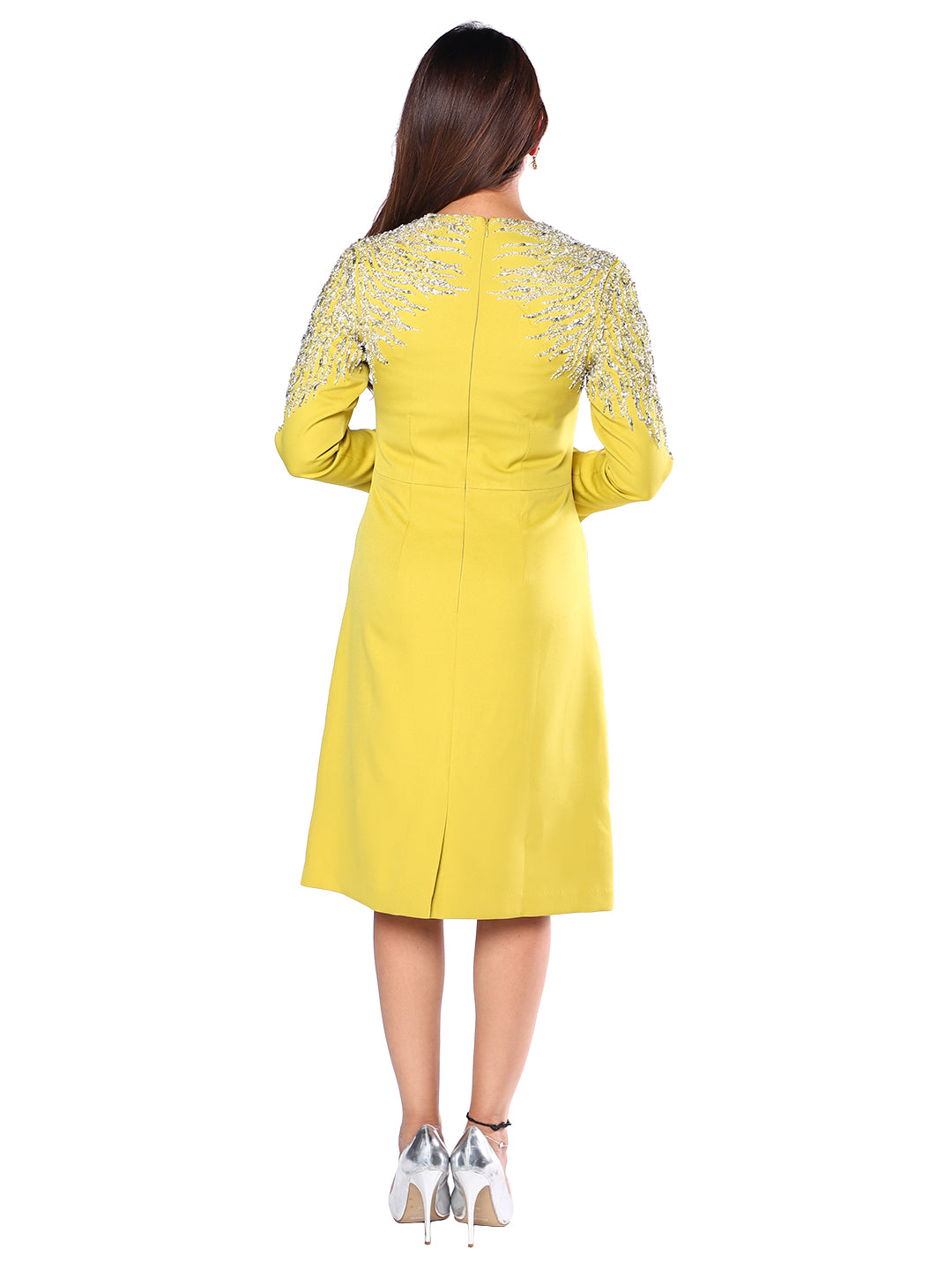 Exude Soleil Grace Hand-Embroidered Dress