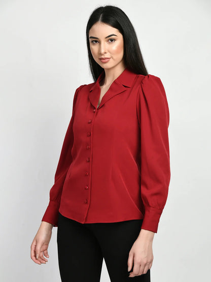 Exude Agility Blazer Top Red Blazers