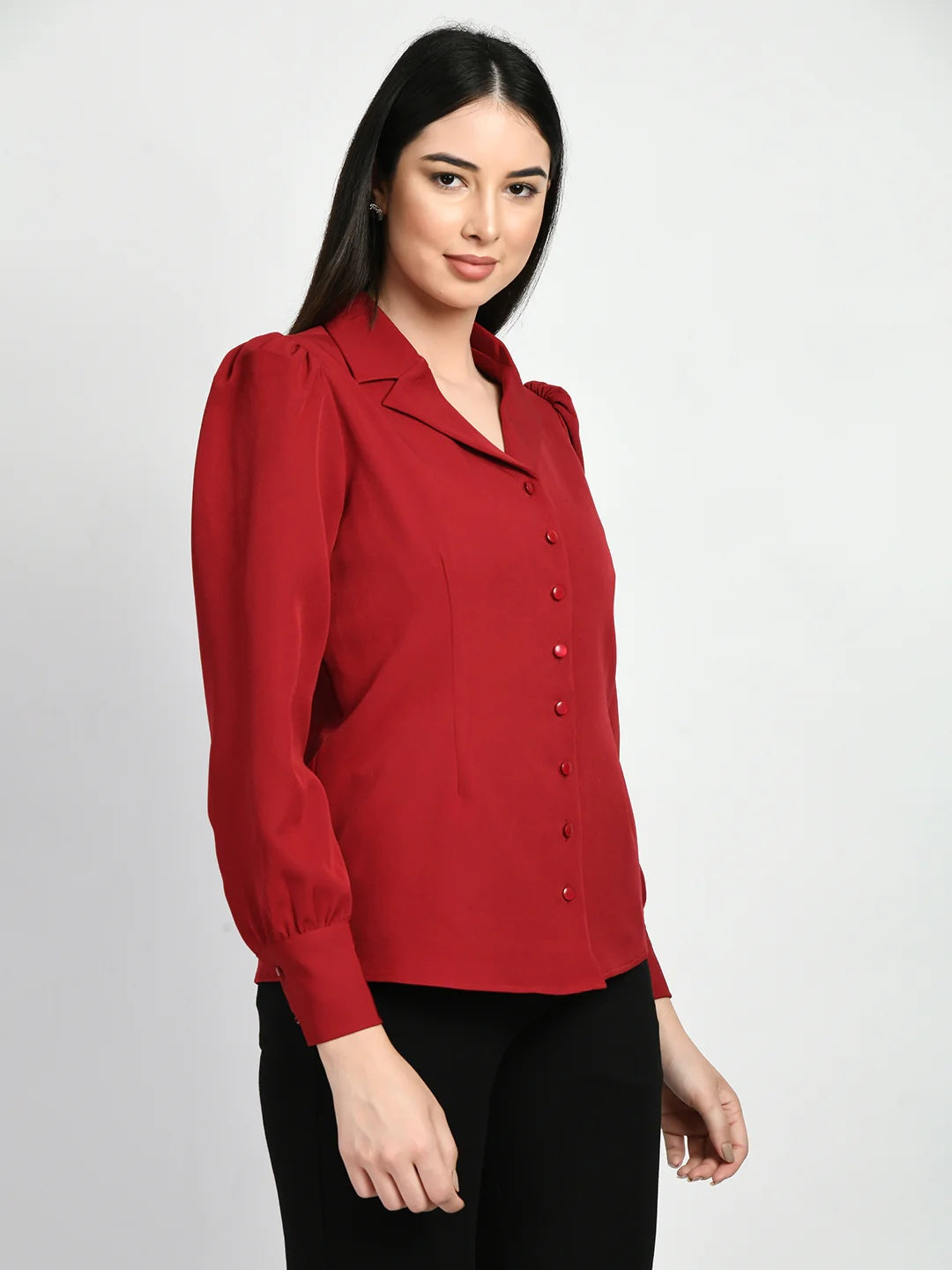 Exude Agility Blazer Top Red Blazers