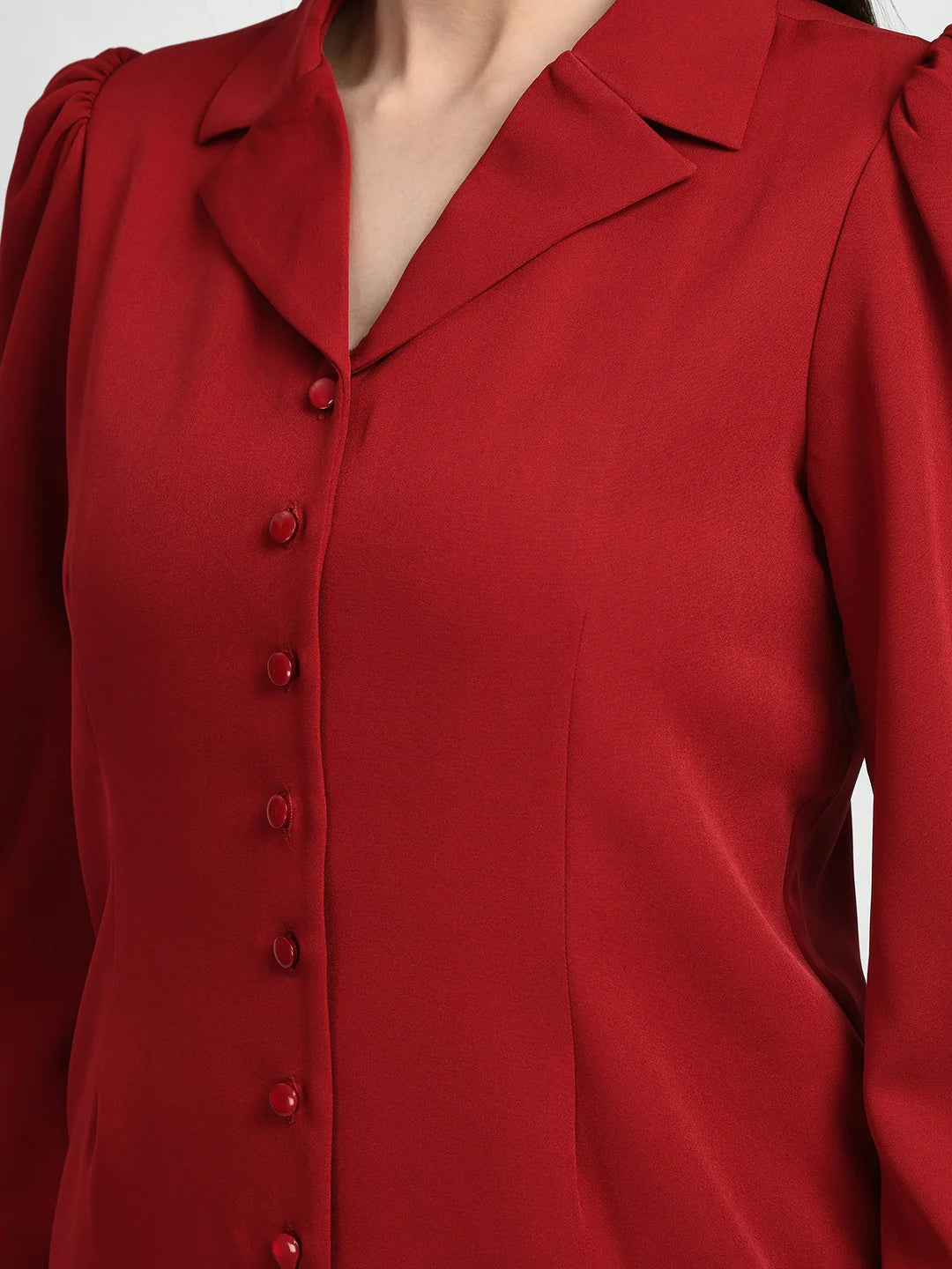 Exude Agility Blazer Top Red Blazers
